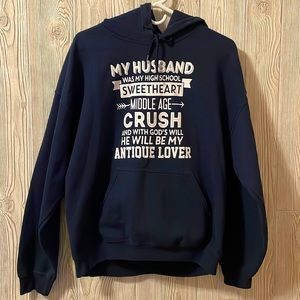 Large navy blue hoody